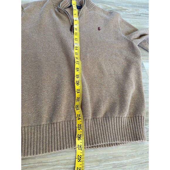 Vintage Vintage Polo Ralph Lauren Beige 1/3 Zip Knitted Sweater- Large - Picture 10 of 10